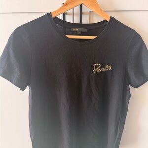 Maje Black Paris tshirt